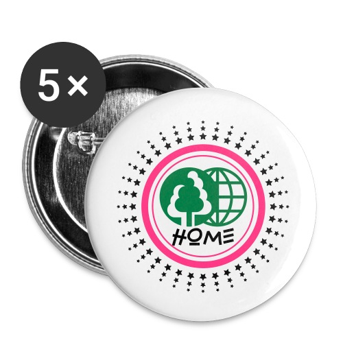 Planète home sweet home - Lot de 5 petits badges (25 mm)