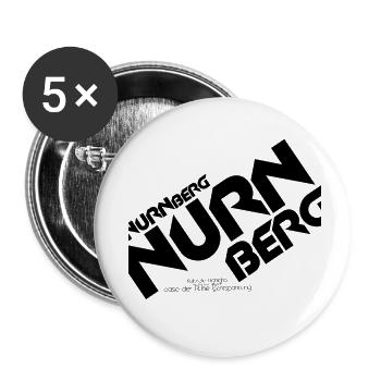 Nürnberg - Buttons klein 25 mm (5er Pack) - Weiß - Vorne