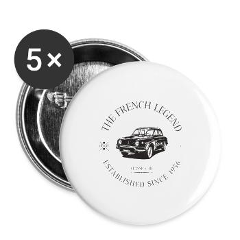  DAUPHINE FRENCH C - Lot de 5 petits badges (25 mm) - blanc - Devant