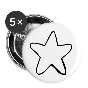 Seestern,Stern,Aquarium,Sommer,Meer,Sommerzeit - Buttons klein 25 mm (5er Pack) - Weiß - Vorne