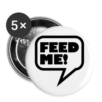 feed_me_1c - Buttons small 1''/25 mm (5-pack) - white - Front