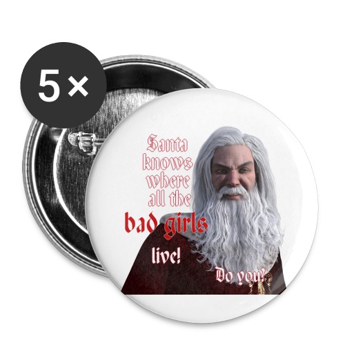 Santa Knows - Buttons small 1''/25 mm (5-pack)
