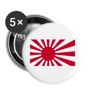 Rising Sun - Buttons small 1''/25 mm (5-pack) - white - Front