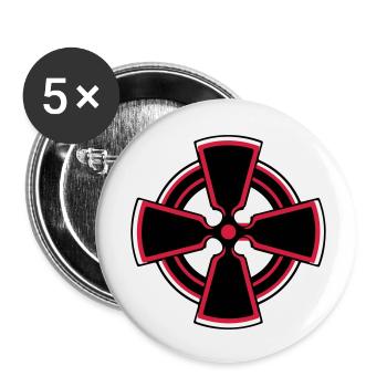 celtic_cross - Lot de 5 petits badges (25 mm) - blanc - Devant