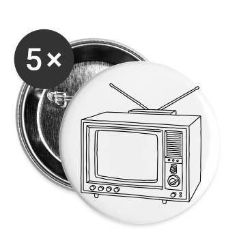 Television set TV - Buttons small 1''/25 mm (5-pack) - white - Front