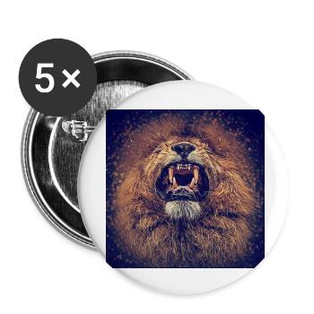 Löwe brüllt - Buttons small 1''/25 mm (5-pack) - white - Front