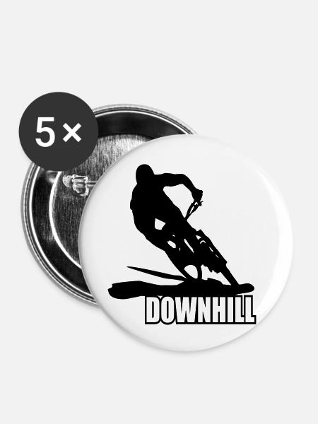 MTB Downhill Mountainbike - Buttons klein 25 mm (5er Pack) - Weiß