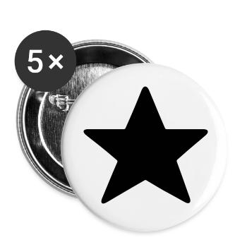 star - Buttons small 1''/25 mm (5-pack) - white - Front