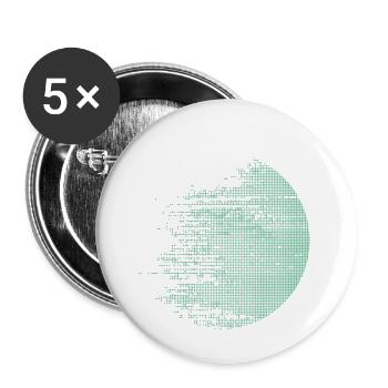 Digital Circle - Buttons small 1''/25 mm (5-pack) - white - Front