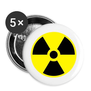 radioavtive - Buttons klein 25 mm (5er Pack) - Weiß - Vorne
