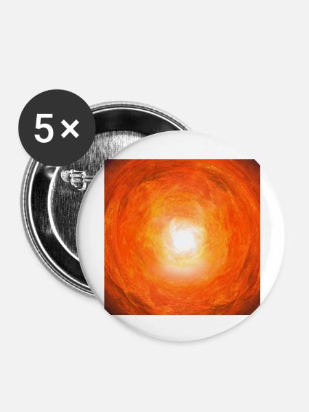 Mandala - Buttons klein 25 mm (5er Pack) - Weiß