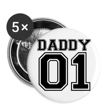 Daddy 01 - Bester Papa Vater Vatertag Familie Kind - Buttons small 1''/25 mm (5-pack) - white - Front