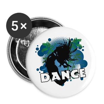 Logo_026_MOKE-D - Lot de 5 petits badges (25 mm) - blanc - Devant