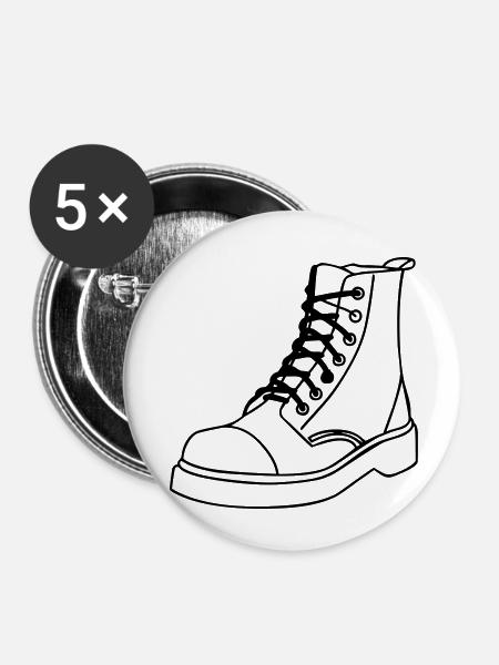 Stiefel - Buttons klein 25 mm (5er Pack) - Weiß