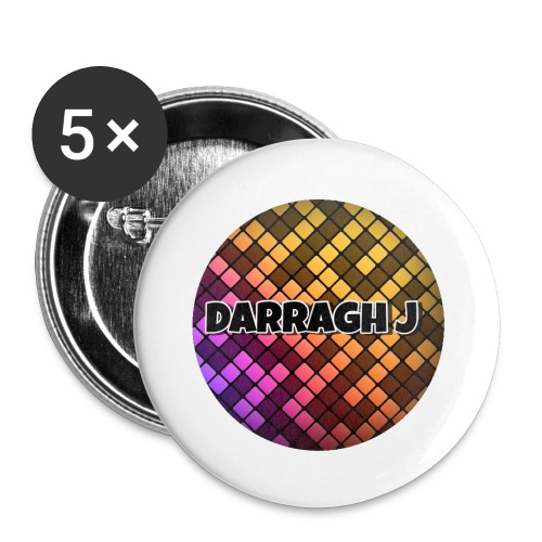Darragh J logo - Buttons small 1''/25 mm (5-pack)