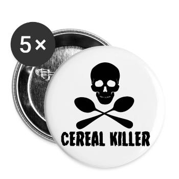 Halloween: Cereal Killer - Buttons small 1''/25 mm (5-pack) - white - Front