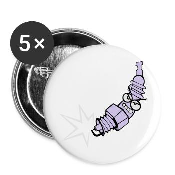 Zündkerze mit Farbänderungsfunktion - Buttons klein 25 mm (5er Pack) - Weiß - Vorne