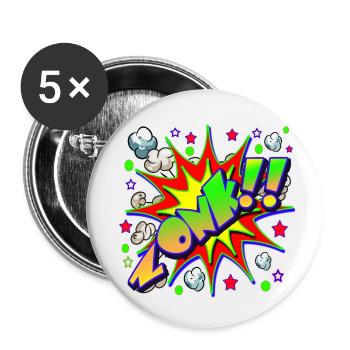 Bandes dessinées ZONK - Lot de 5 petits badges (25 mm) - blanc - Devant