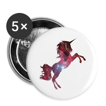 Unicorn Space Washed - Buttons small 1''/25 mm (5-pack) - white - Front