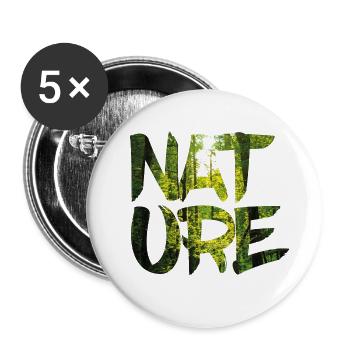 Nature - Buttons klein 25 mm (5er Pack) - Weiß - Vorne