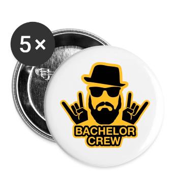 Bachelor Crew - JGA T-shirt - JGA Shirt - Crew - Lot de 5 petits badges (25 mm) - blanc - Devant
