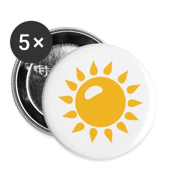 Sun - Buttons small 1''/25 mm (5-pack) - white - Front