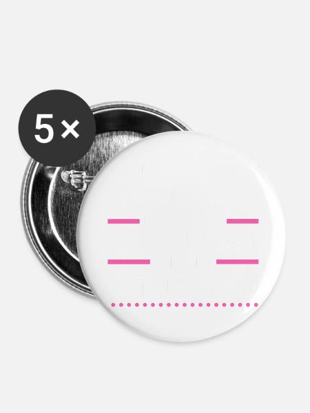 Reinigungskraft - Buttons klein 25 mm (5er Pack) - Weiß