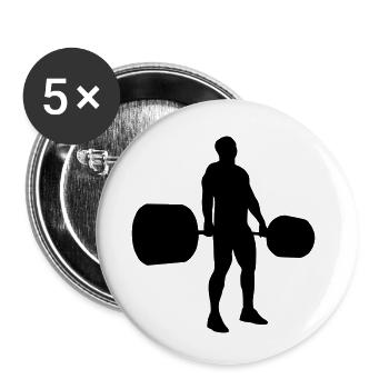 Kreuzheben Ende - Buttons klein 25 mm (5er Pack) - Weiß - Vorne