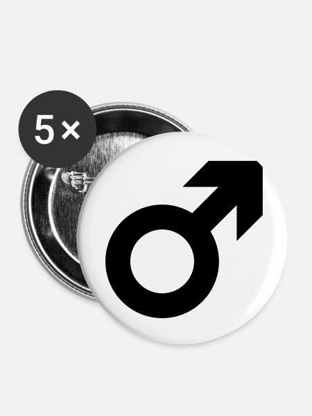 Boy - Buttons klein 25 mm (5er Pack) - Weiß