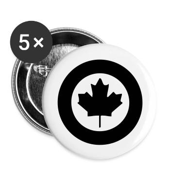 sign canada - Lot de 5 petits badges (25 mm) - blanc - Devant