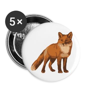 fox - Buttons klein 25 mm (5er Pack) - Weiß - Vorne