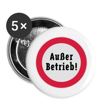 Out of Service! (3C) - Buttons small 1''/25 mm (5-pack) - white - Front