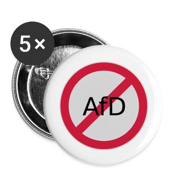 Stop Afd - Buttons klein 25 mm (5er Pack) - Weiß - Vorne