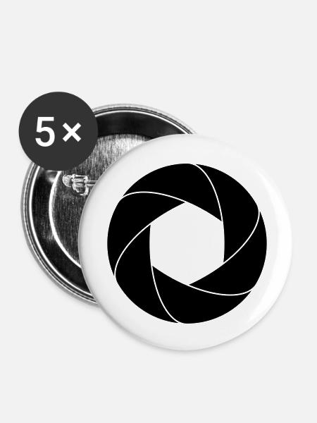 Blende - Buttons klein 25 mm (5er Pack) - Weiß