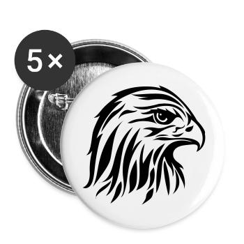 Adler de - Buttons klein 25 mm (5er Pack) - Weiß - Vorne