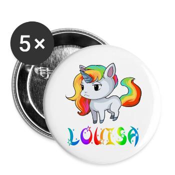 Louisa Einhorn - Lot de 5 petits badges (25 mm) - blanc - Devant