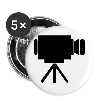 movie theater - Buttons small 1''/25 mm (5-pack) - white - Front