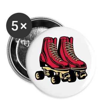 2541614 135123868 Roller Skate - Buttons klein 25 mm (5er Pack) - Weiß - Vorne