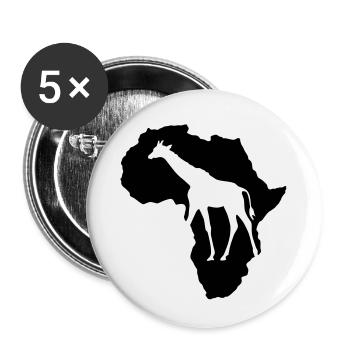 Afrique Giraffe (Afrique) Esprit de l'Afrique - Lot de 5 petits badges (25 mm) - blanc - Devant