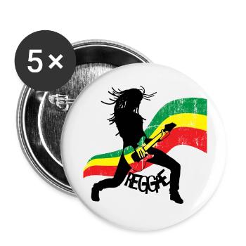 Reggae eu - Buttons small 1''/25 mm (5-pack) - white - Front