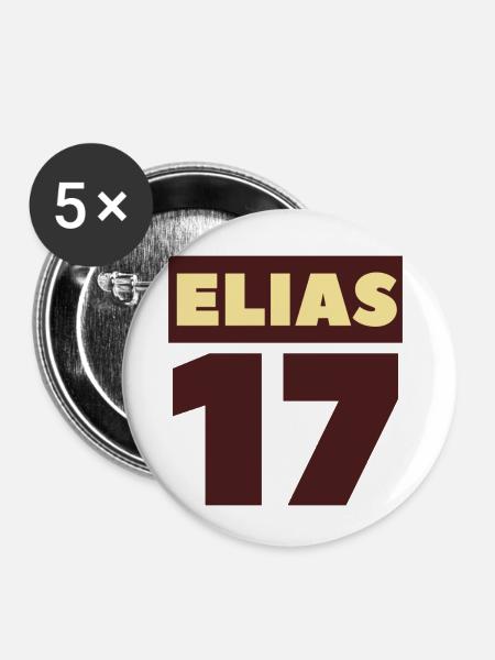 Elias - Buttons klein 25 mm (5er Pack) - Weiß