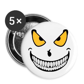 Halloween Monster (3c) - Buttons small 1''/25 mm (5-pack) - white - Front