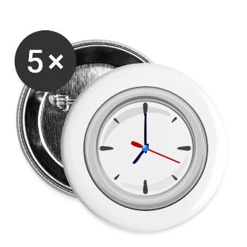 clock time clock time hourglass hourglass68 - Buttons small 1''/25 mm (5-pack) - white - Front
