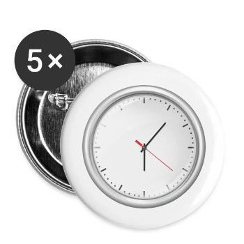 clock time clock time hourglass hourglass88 - Buttons small 1''/25 mm (5-pack) - white - Front