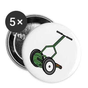 rasenmaeher lawn mower mowing machine4 - Buttons small 1''/25 mm (5-pack) - white - Front