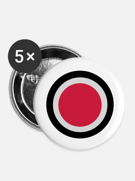 yourcolours3_vec_de - Buttons klein 25 mm (5er Pack) - Weiß