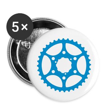 vitesse de vélo - Lot de 5 petits badges (25 mm) - blanc - Devant