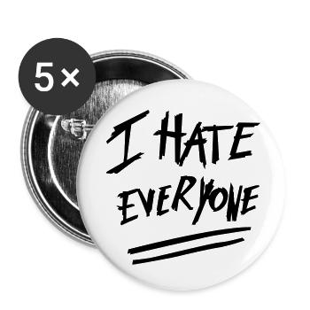 Citations - Lot de 5 petits badges (25 mm) - blanc - Devant