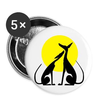 Be mine! - Buttons klein 25 mm (5er Pack) - Weiß - Vorne