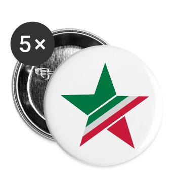 italy_star___f3 - Buttons small 1''/25 mm (5-pack) - white - Front